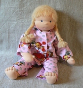 Pyjama voor een 40 cm pop.